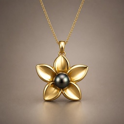 Pendentif Tiare et Perle de Tahiti